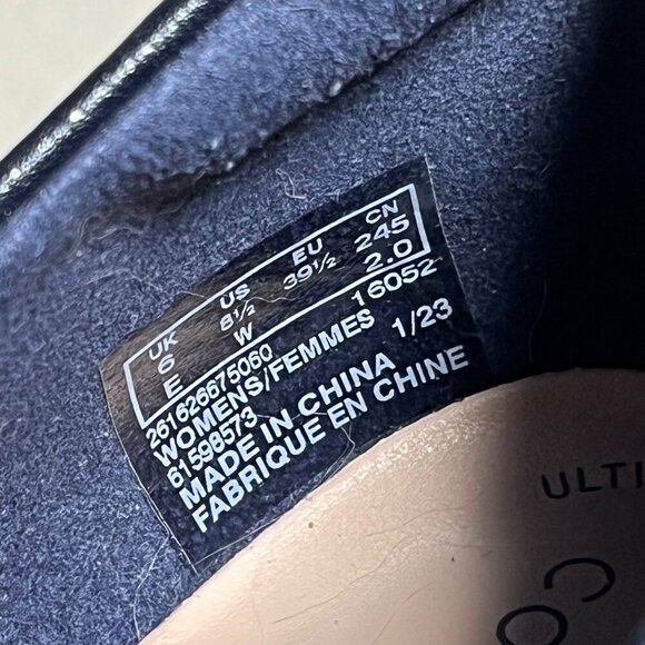 Clarks Collection Women's Navy Blue Leather Heels Size 8.5 Ultimate Comfort - Picture 7 of 7